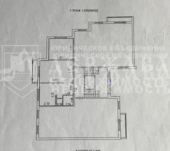 2-комнатная квартира, Парковая улица 23А