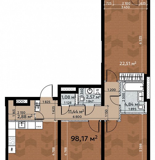 4-комнатная квартира, 1