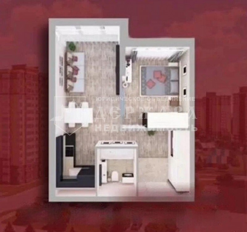 1-комнатная квартира, Ленинградский проспект,46